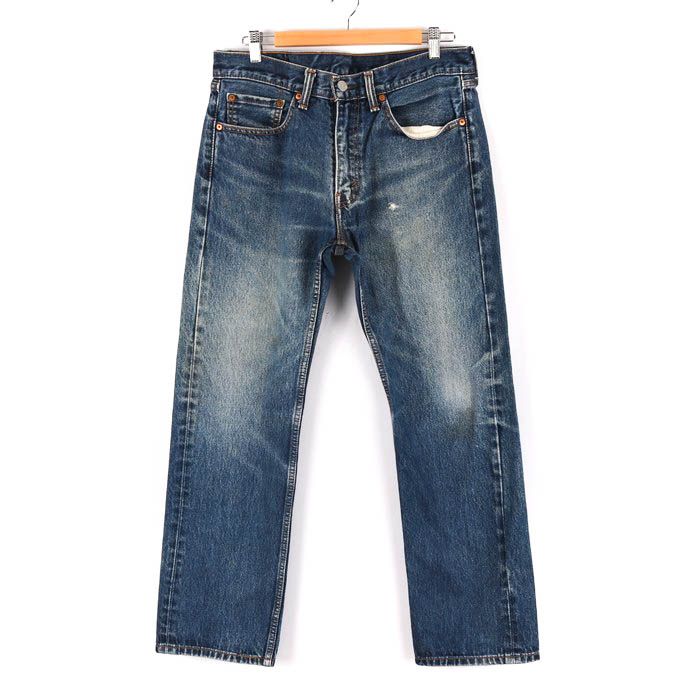 リーバイス デニムパンツ ジーンズ 505 ストレート アメリカ買付品 海外 メンズ W32L30サイズ ネイビー Levi's