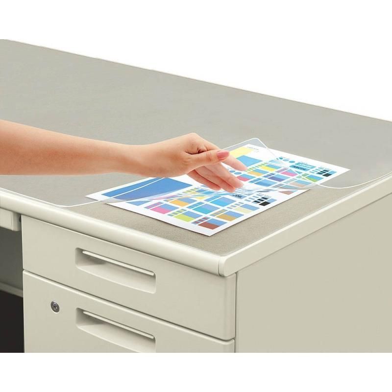 コクヨ デスクマット 軟質 オレフィン系樹脂 透明 1587×587mm 下敷き付