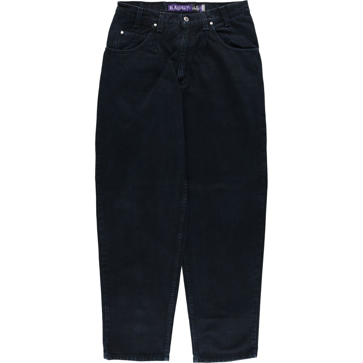 古着 90年代 リーバイス Levi's SILVER TAB シルバータブ BAGGY バギー ブラックデニム テーパードデニムパンツ USA製/evb009810