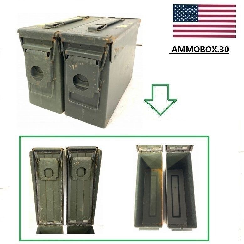 アモカン 米軍 弾薬箱 米軍放出品アンモボックス M19A1 2個セット ガン .