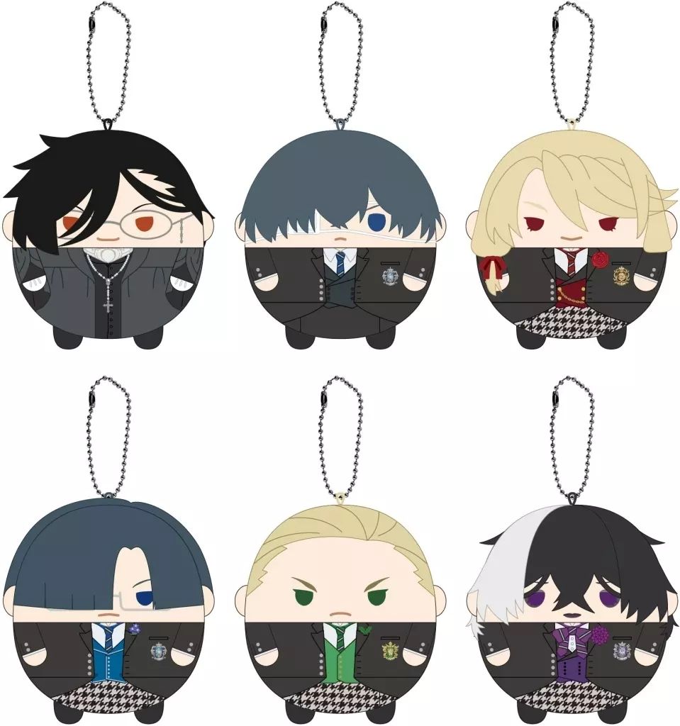 中古】キーホルダー 全6種セット 「黒執事 -寄宿学校編- ふわコロりん」