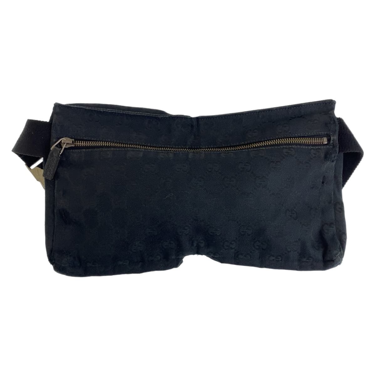 【GUCCI】グッチ・ブラックナイロンボディバッグ・型番：28566 GG グッチ GUCCI ウエストバッグ 28566 ロゴ ベージュ ブラウン