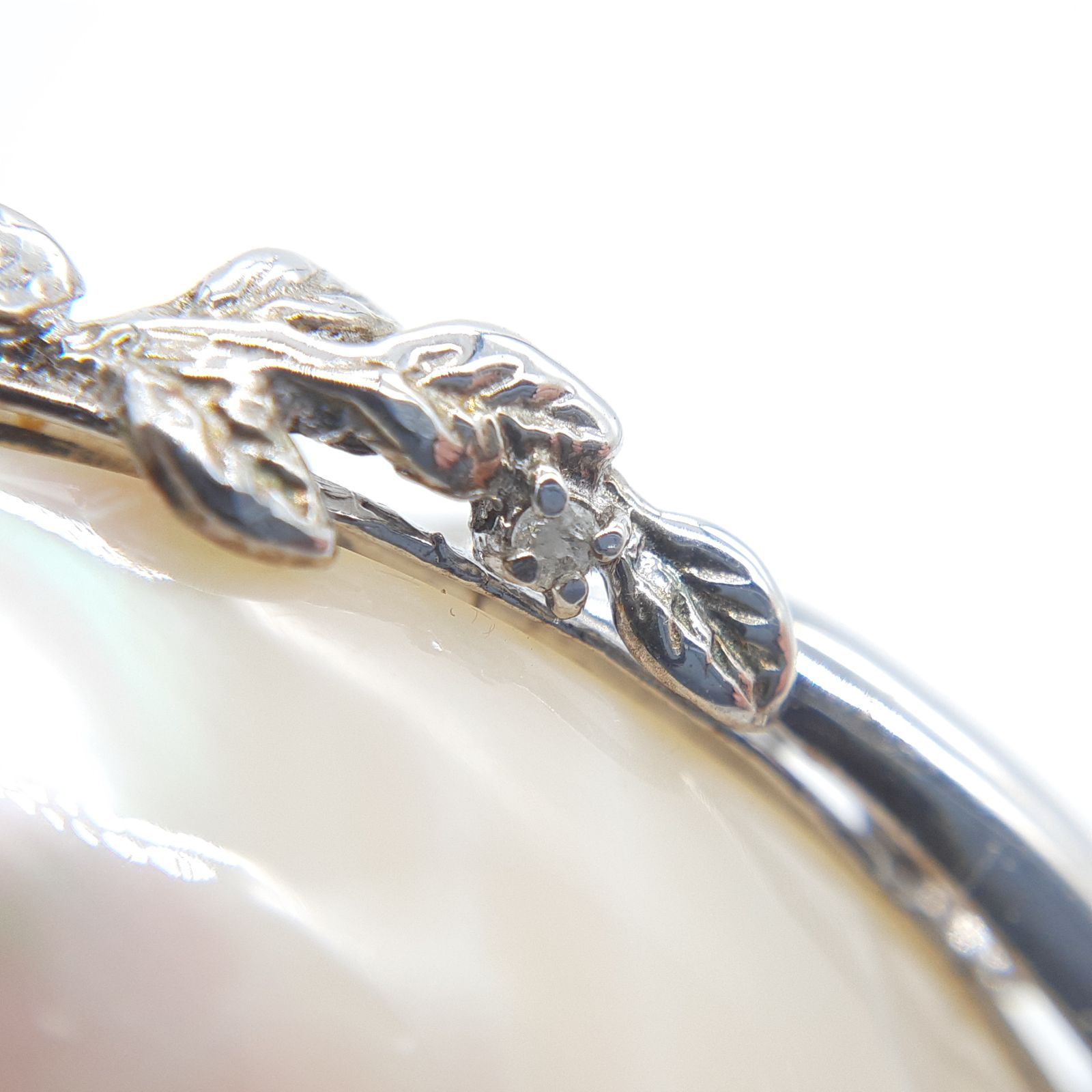 ダイヤモンド1.31ct天然のシェルのリング プラチナ ダイヤモンド リング（0.26ct） （7285398864029