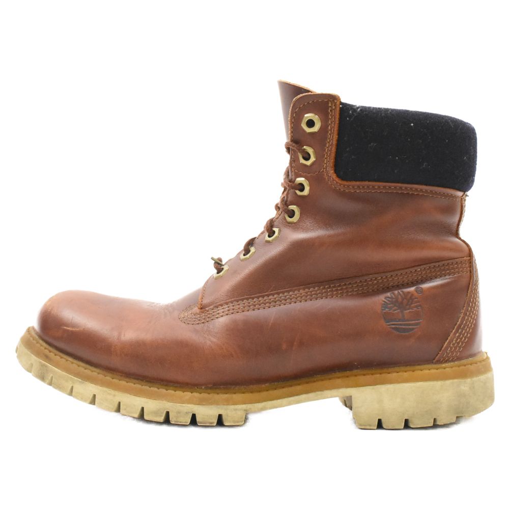 Timberland (ティンバーランド) レースアップ プレミアムレザーブーツ ブラウン 9638B