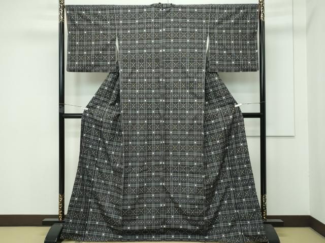 平和屋本店 上 本場琉球 南風原花織 手織 檳榔子染色地 CZAA3772s5