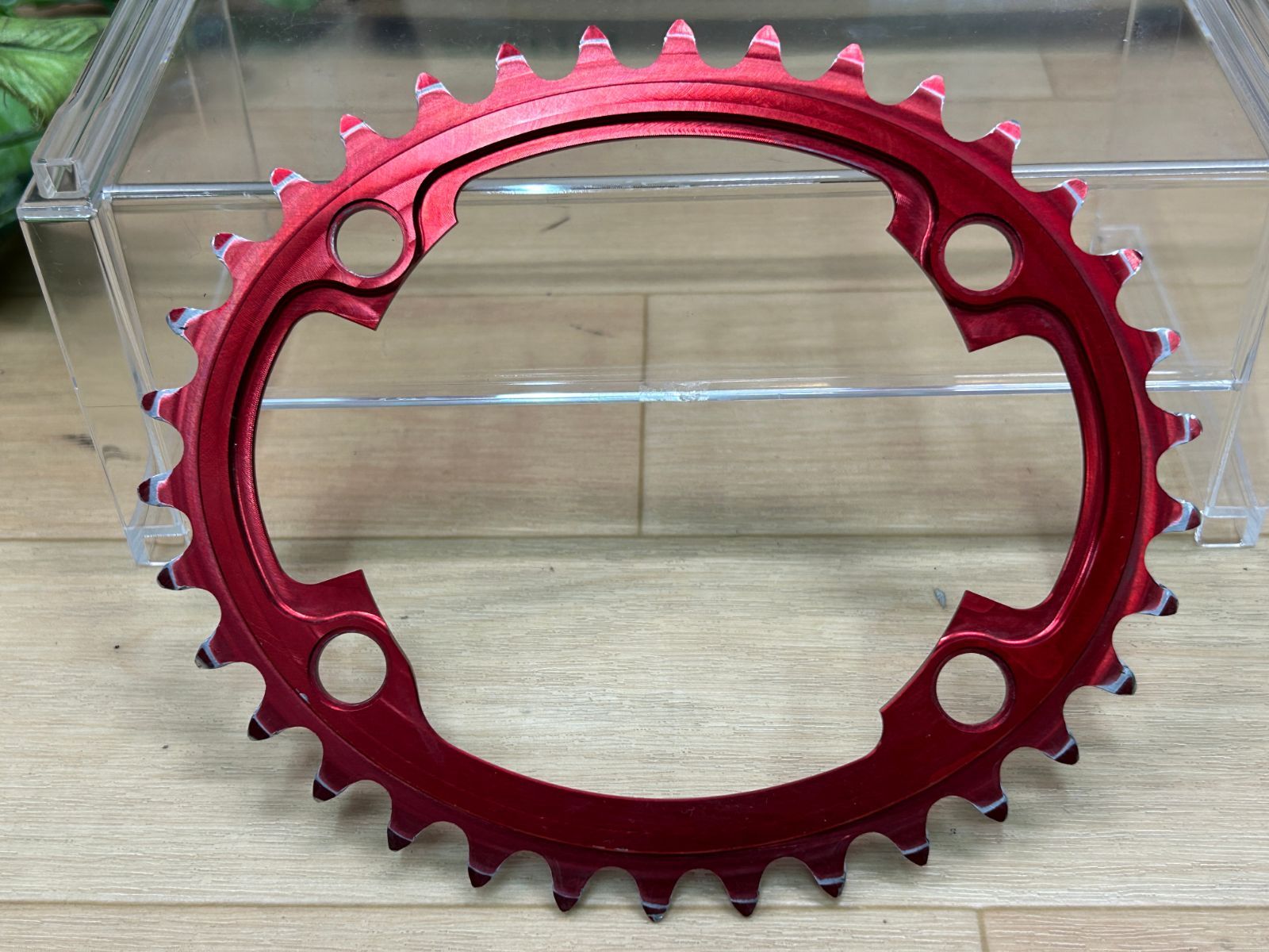 ほぼ新品 SMITH バロックギヤ34T±3 楕円チェーンリング SMITH Baroque Gear バロックギア 34T±3 90° チェーンリング 赤 |