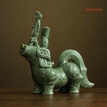 シモンズ　中国　古銅青銅　神獣　置物　重さ約6.7kg　U　R6181B 銅 三星堆 神獣 青銅緑 置物 工芸品 - メルカリ