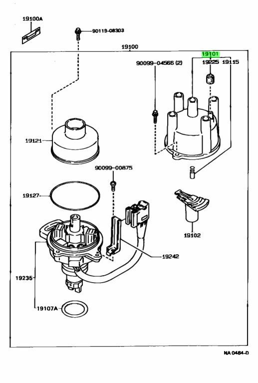 トヨタ TOYOTA 純正 MR2 SW20 3S-GTE 3型 〜 ターボ 用 キャップサブアセンブリ ディストリビューター パーツ エンジン タイヤ バンパー 検索 マフラー