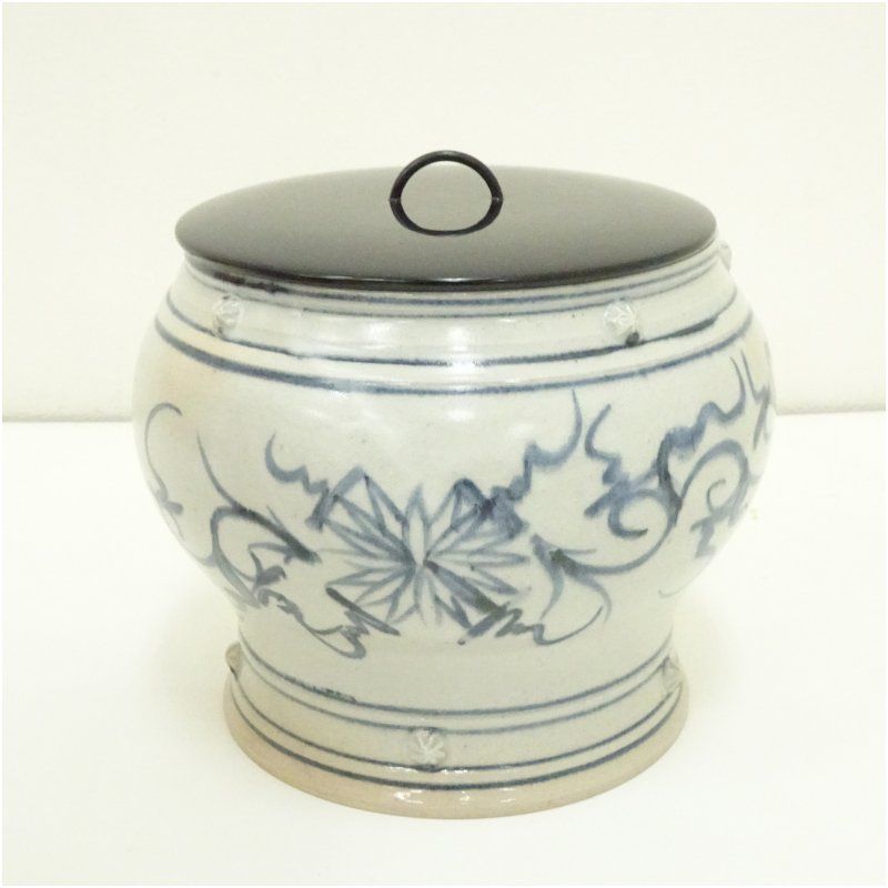 太仙窯造 安南水指 共箱 水指し 茶道 茶道具 おしゃれ 水差し 抹茶 インテリア 茶器 水器 お茶 骨董 茶会