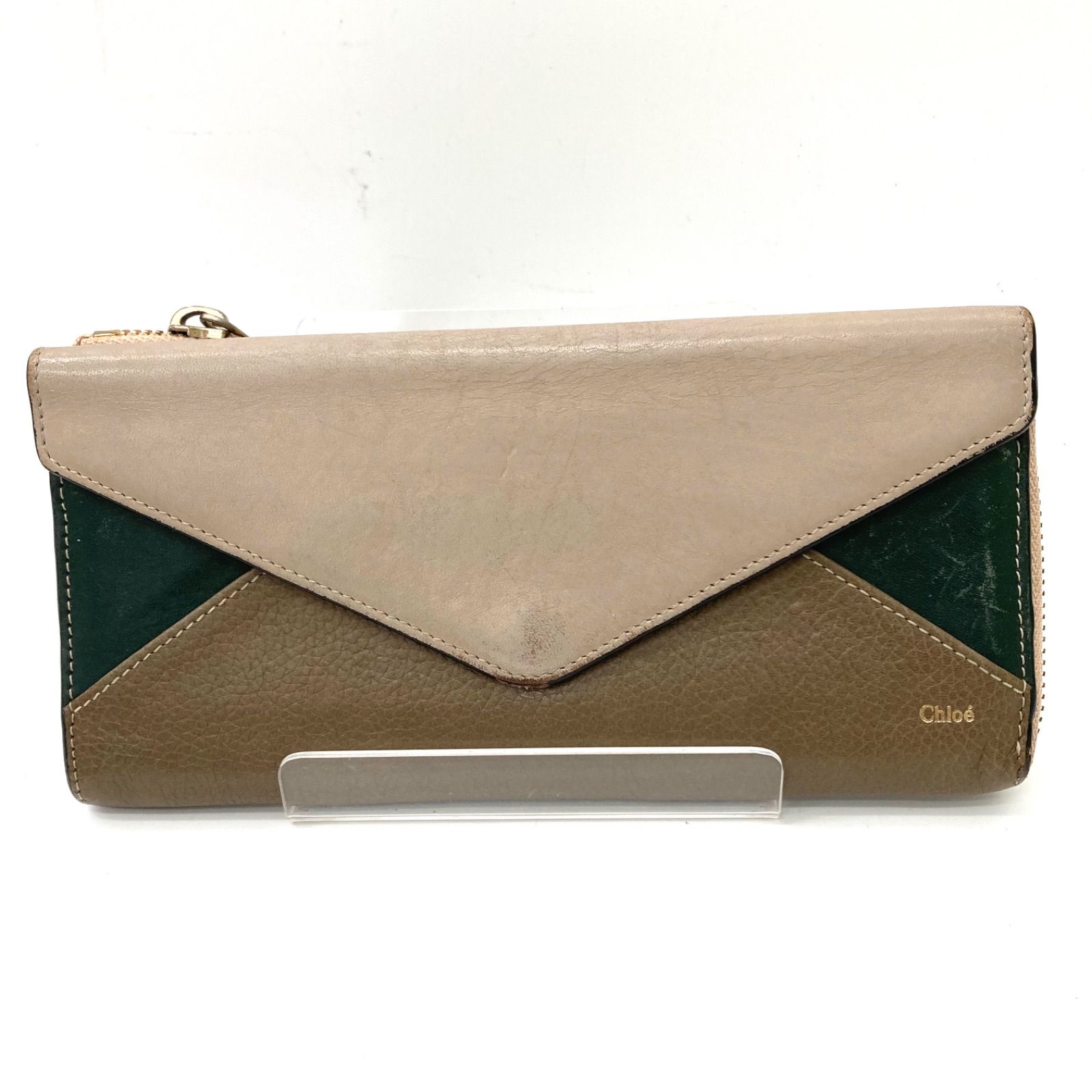 Chloé】クロエ レター 長財布 グレージュ系 レザー ☆ - メルカリ