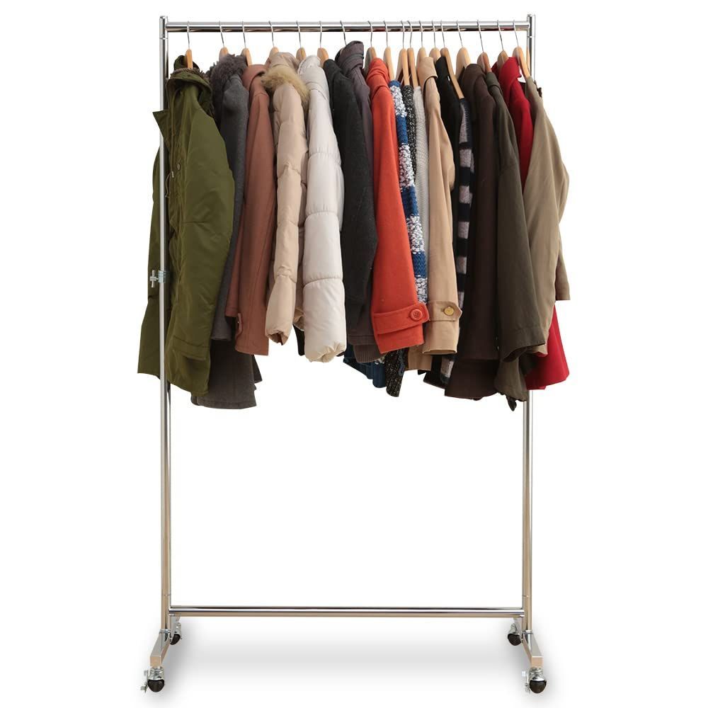 【数量限定】【大人気】アイリスプラザ ハンガーラック シングル 耐荷重80kg シルバー CW3001-95 パイプハンガー