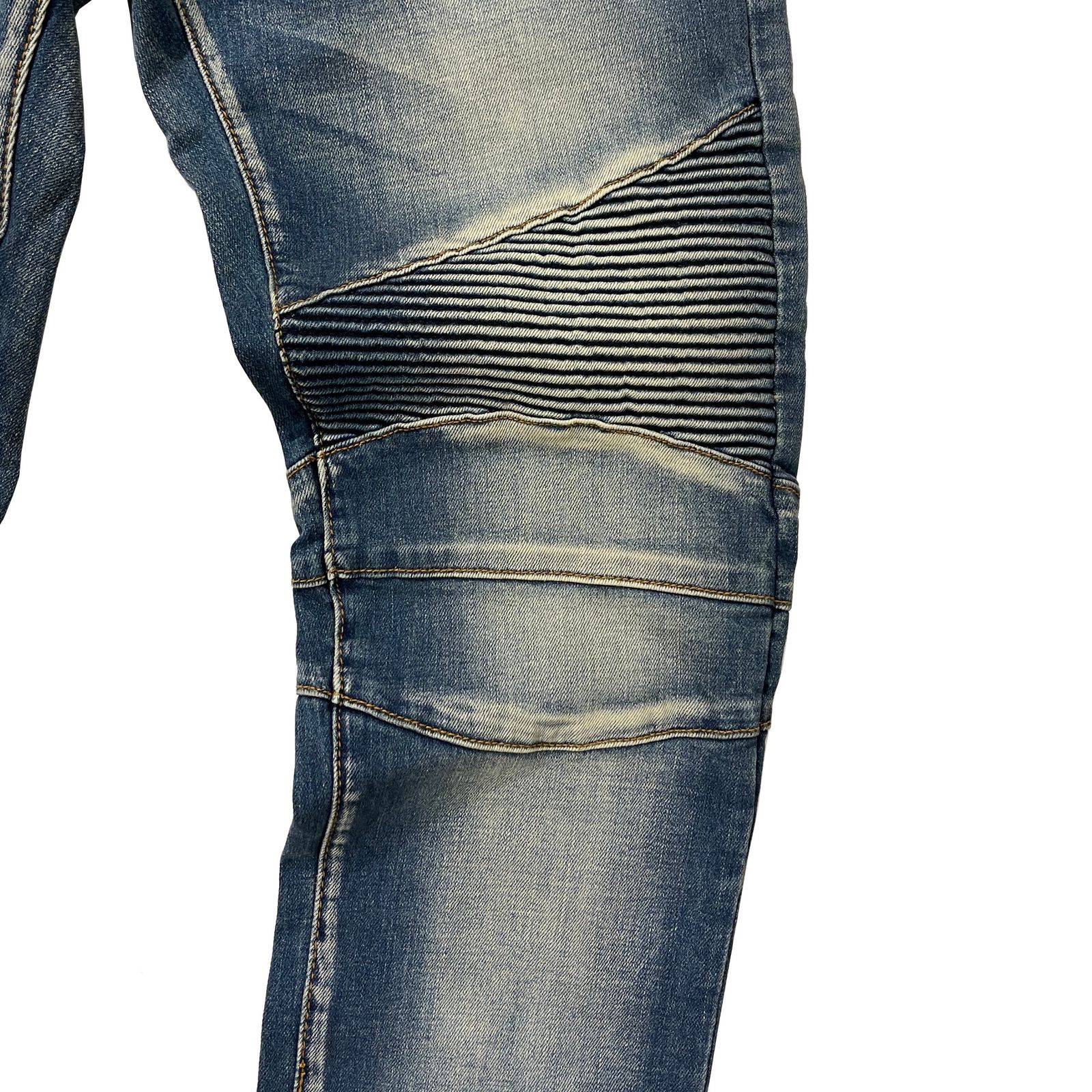 mnml M14 バイカー スキニー デニム パンツ ブルー STRETCH DENIM BLUE 