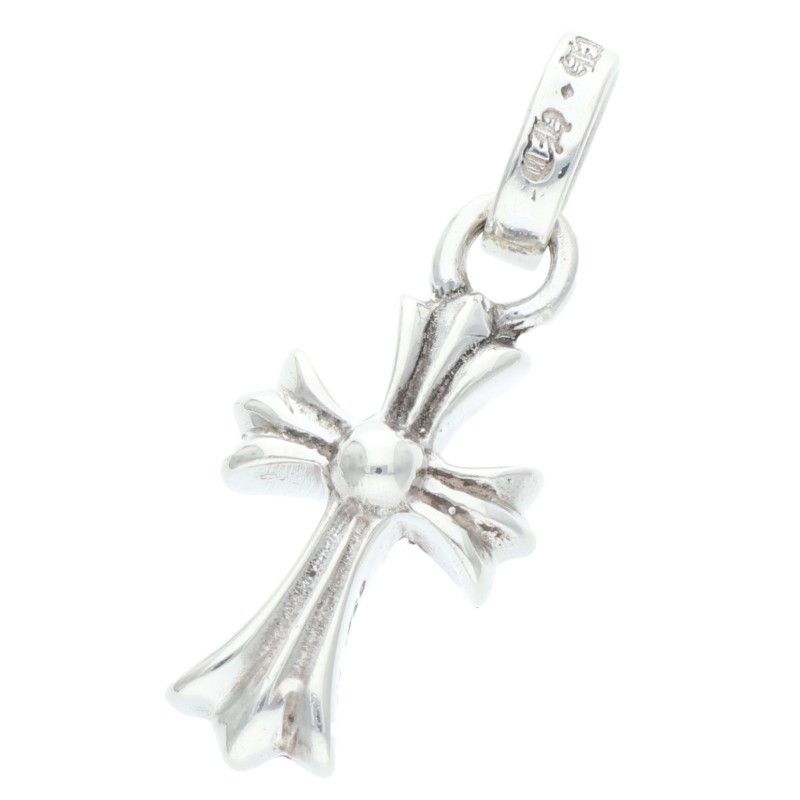  クロムハーツ CRS BBYFAT P DMND A ベイビーファット PAVEダイヤ チャーム シルバーネックレストップ メンズ ネックレス アクセサリー