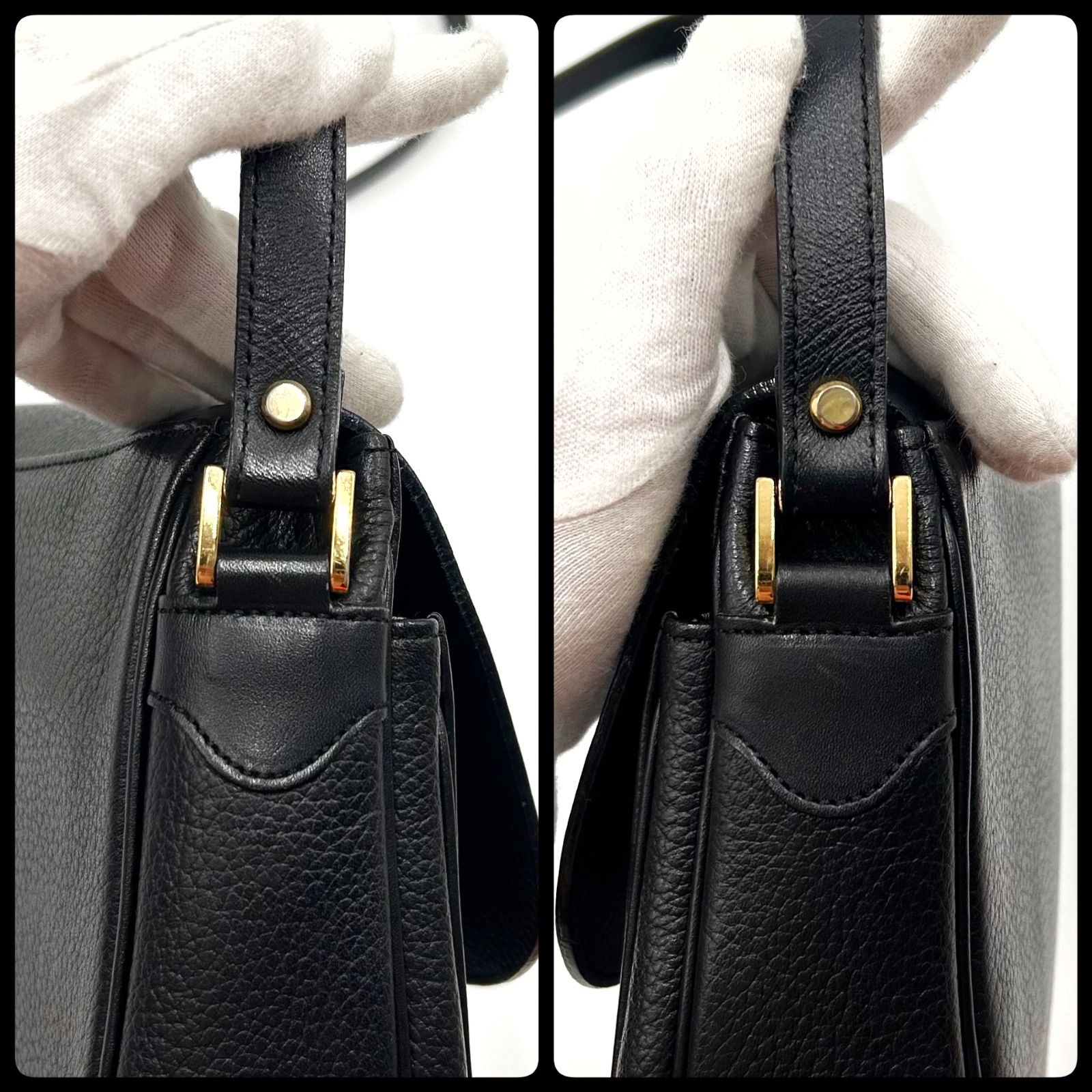 極美品 BURBERRY バーバリー ショルダーバッグ ノバチェック レザー 