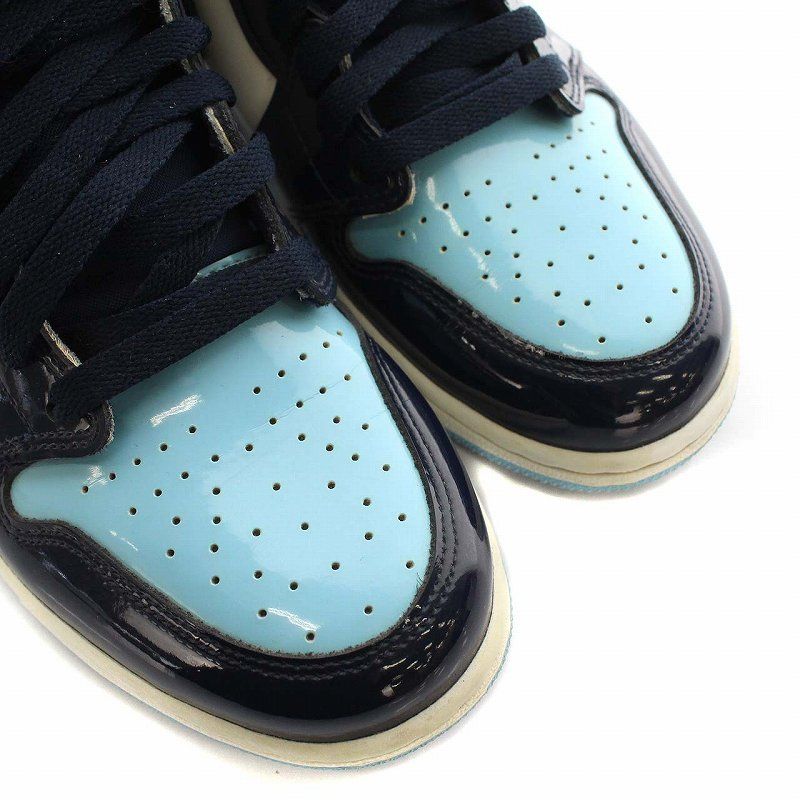 ナイキ NIKE Air Jordan 1 High UNC Patent Leather エアジョーダン1 ハイ スニーカー パテントレザー  26.5cm 水色 ブルー CD0461-401 /☆K - メルカリ