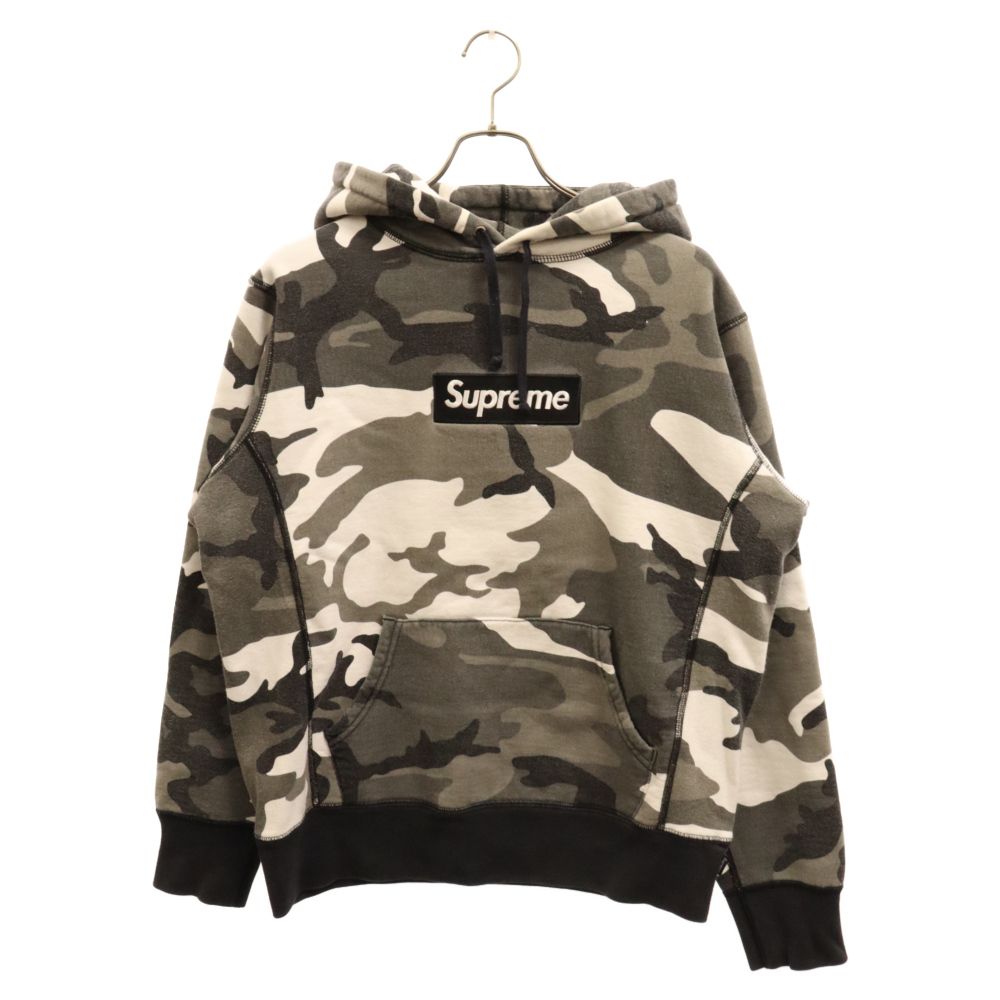 SUPREME (シュプリーム) 13AW Box Logo Hooded Sweatshirt Snow Camo ボックスロゴ  プルオーバースウェットパーカー スノーカモ 迷彩 ホワイト/ブラック/グレー - メルカリ