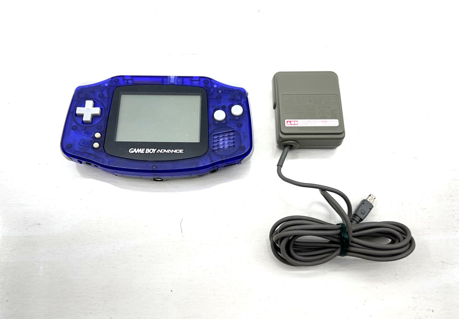 【中古/60】GBA ゲームボーイアドバンス本体 (ミッドナイトブルー) ＆ACアダプターセット【盛岡24-0007】