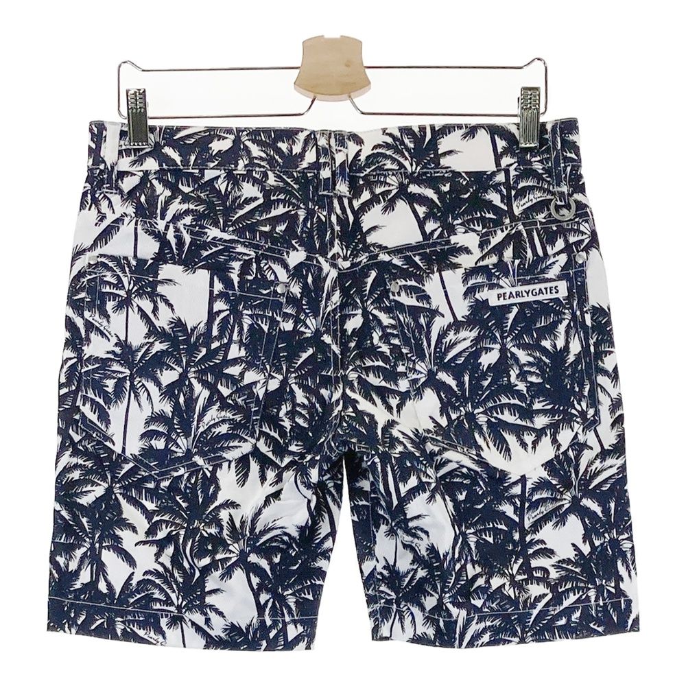 新品 パーリーゲイツ ヤシの木柄ストレッチハーフパンツ S（W72-76cm青空 新品 パーリーゲイツ ヤシの木柄ストレッチハーフパンツ S（W72-76cm青空