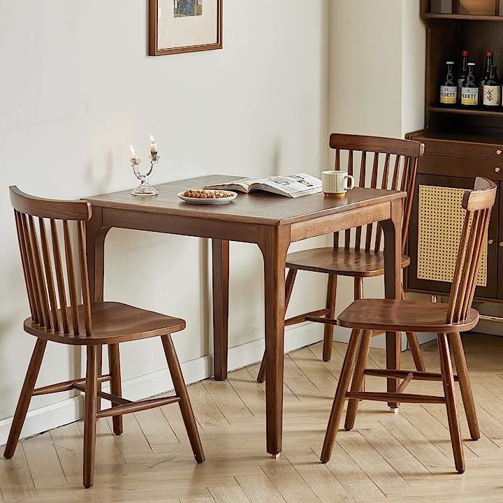 MU RONG ダイニングチェア 2脚セット 木製 椅子 布座 チェア ハイバック ラタン 籐 チェリー 無垢材 ダイニング椅? MU RONG ダイニングチェア 2脚セット 木製 椅子 布座 チェア