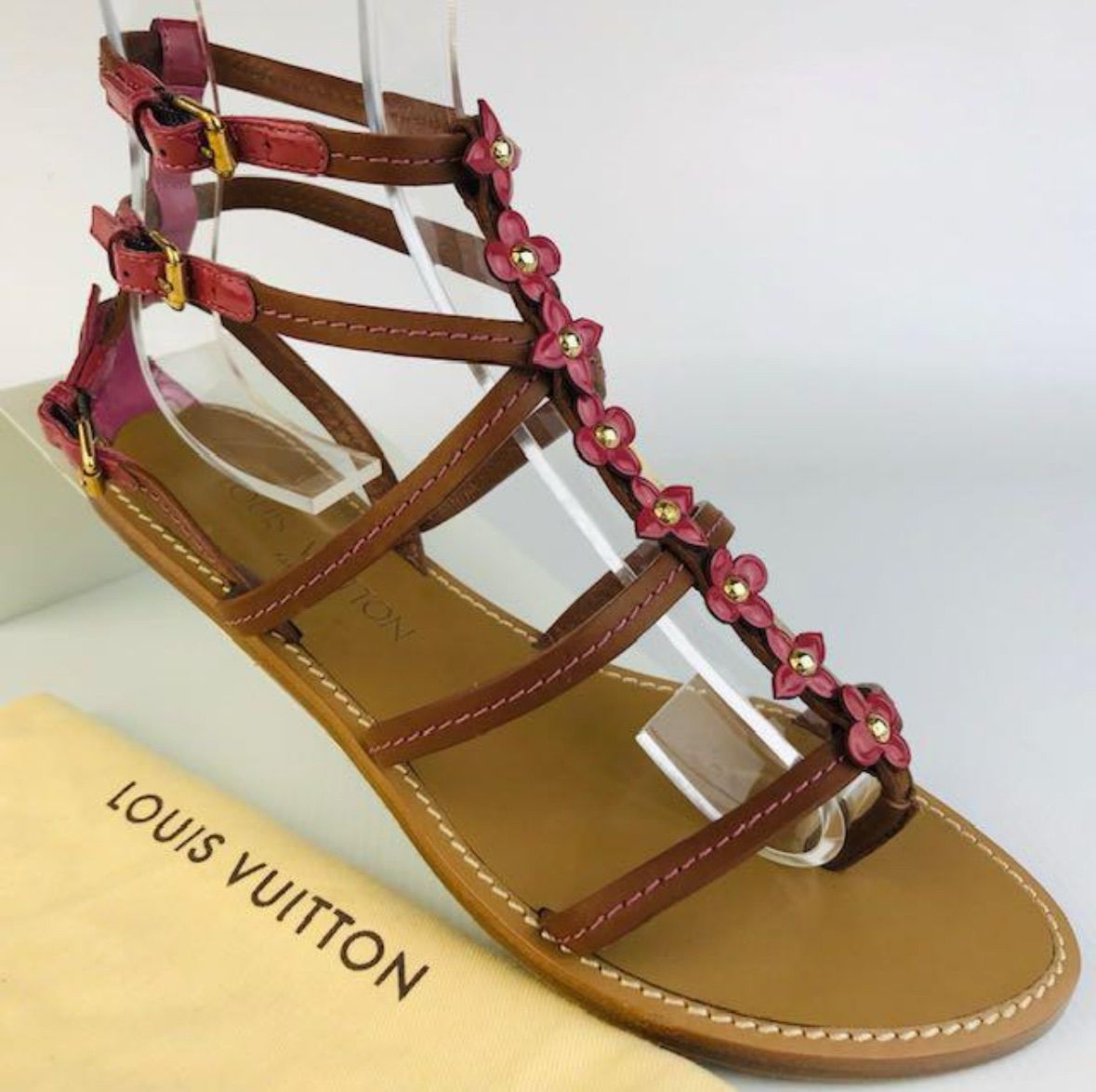 極美品】ルイヴィトン サンダル モノグラム アンクルストラップ 36 1/2