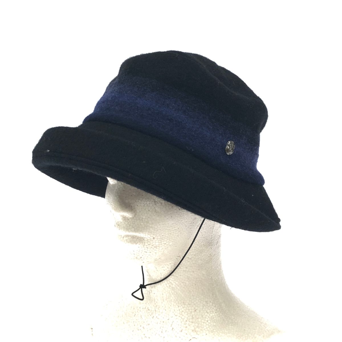 LANVIN黒いバケットハット M~Sサイズ LANVIN COLLECTION（ランバン