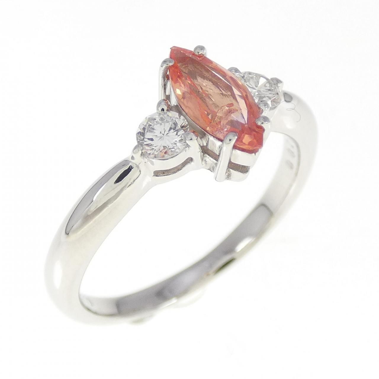 PT パパラチアサファイヤ リング 0.557CT - メルカリ 