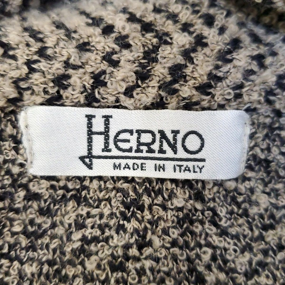 全店送料無料! HERNO ヘルノ コート サイズ42 M レディース ブラウン×黒 ニット|冬物