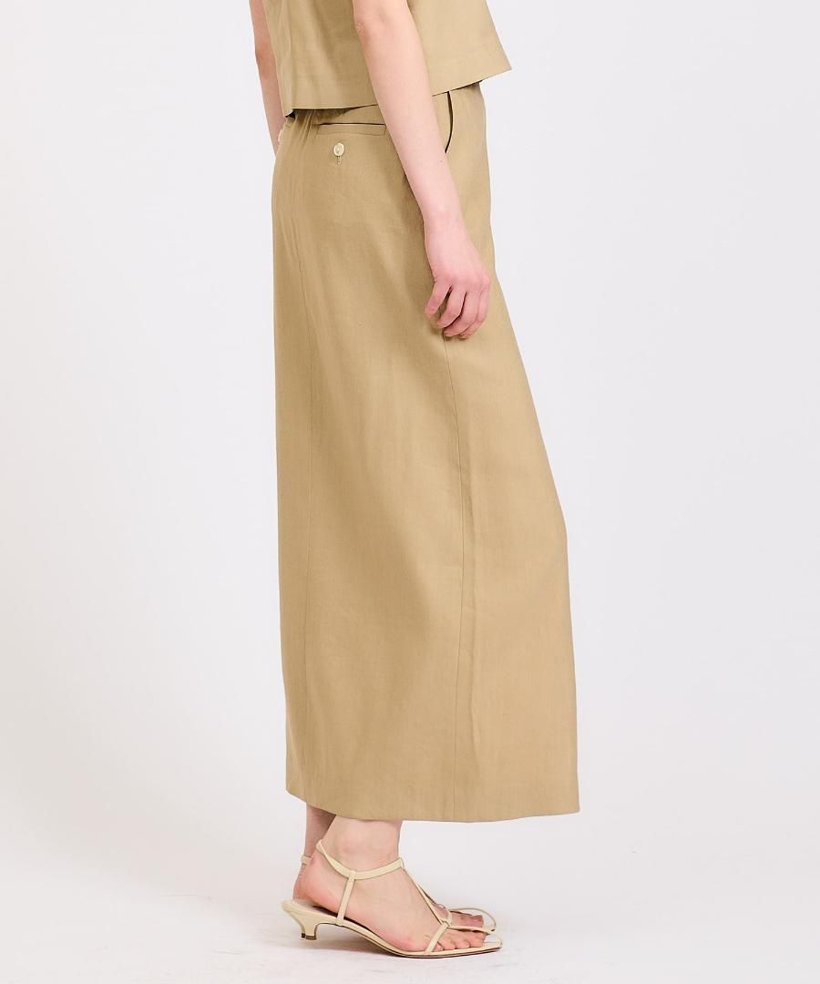 リネンタイトロングスカート