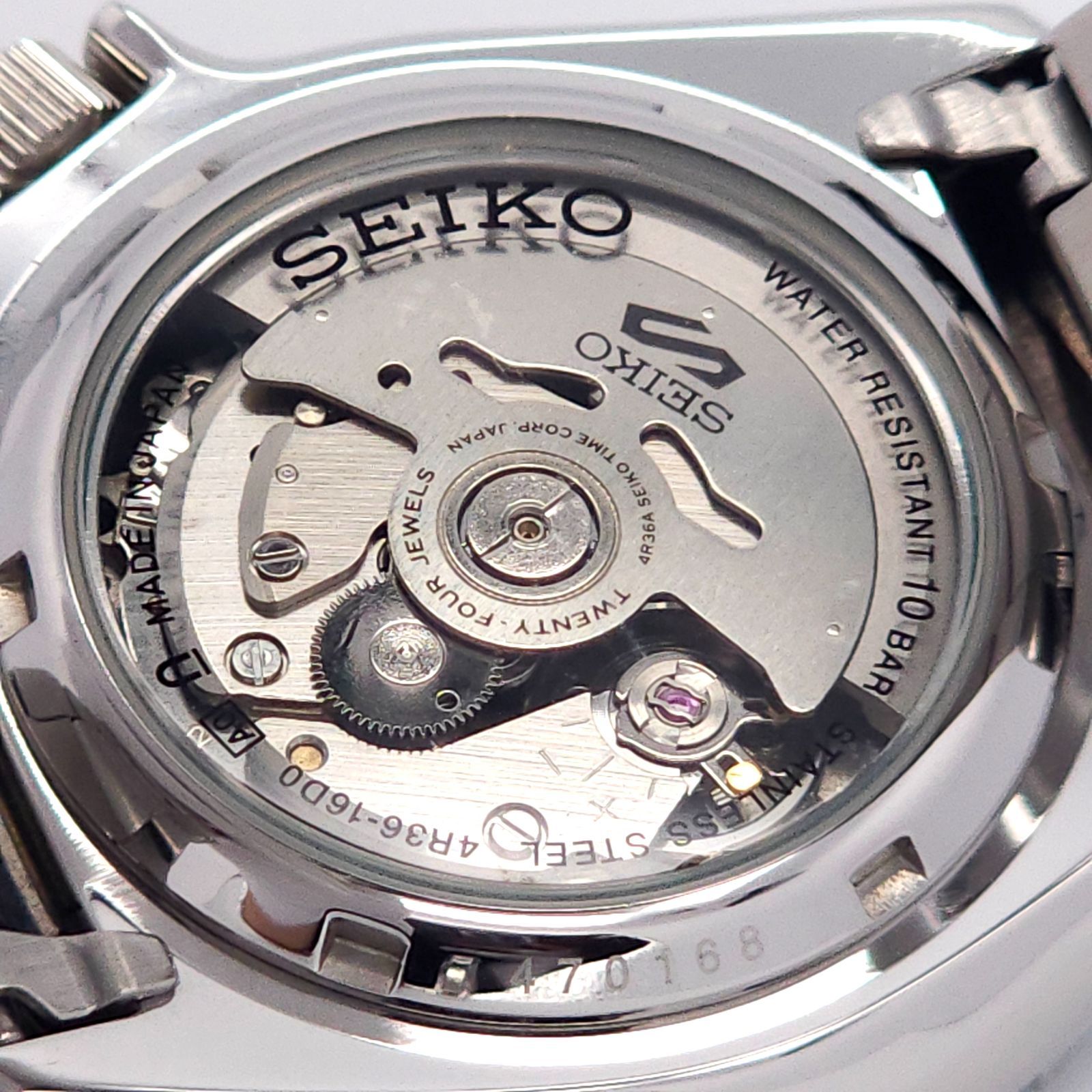 ☆本体良品 SEIKO セイコー ファイブスポーツ 4R36-16D0 自動巻 動作品