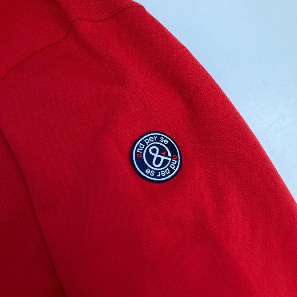 サイズ L AND PER SE アンパスィ モデル 袖裏地付 ハイネック ニット セーター レッド系 240101539839 ゴルフウェア メンズ ストスト LLC-HASEGAWATOSO_COM