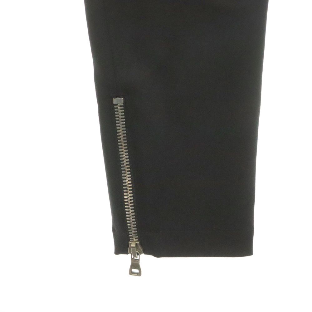 BALMAIN バルマン サイドライン ジップ 蛇腹バイカー スラックスパンツ ブラック S8H5184T100 BALMAIN (バルマン) サイドライン ジップ 蛇腹バイカー スラックス