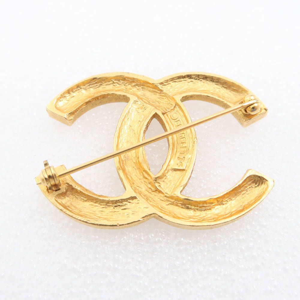 【美品】シャネル ココマーク ラインストーン ヴィンテージ ピンブローチ CHANEL - 美品 CHANEL シャネル ピンブローチ 1点 ココマーク