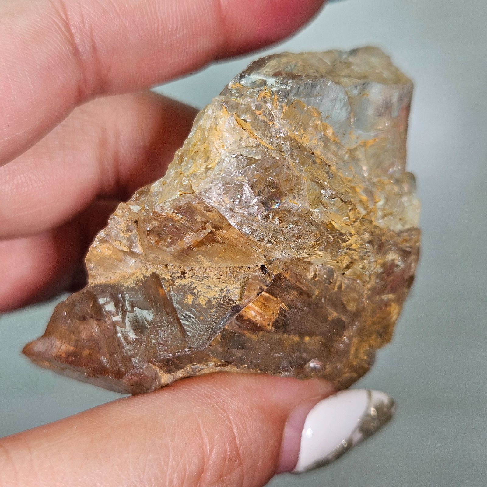 ⭐︎天然石　エレスチャルクォーツ　骸骨水晶　虹あり 虹入り🌈エレスチャルクォーツ✨骸骨水晶✨原石✨ - メルカリ