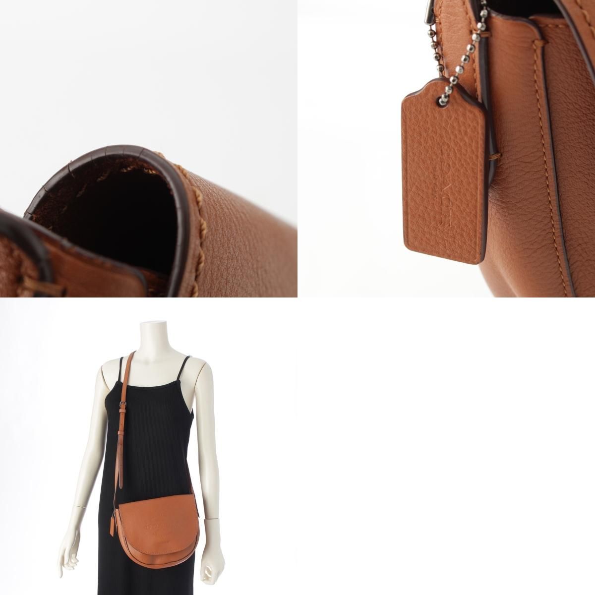 コーチ レザー ロゴ型押し 人気 ショルダーバッグ ブラウン【】 COACH