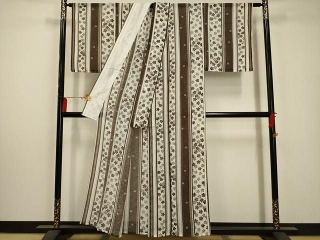 平和屋着物 夏物 小紋 紗 花間道 洗える着物 AABA5670sx