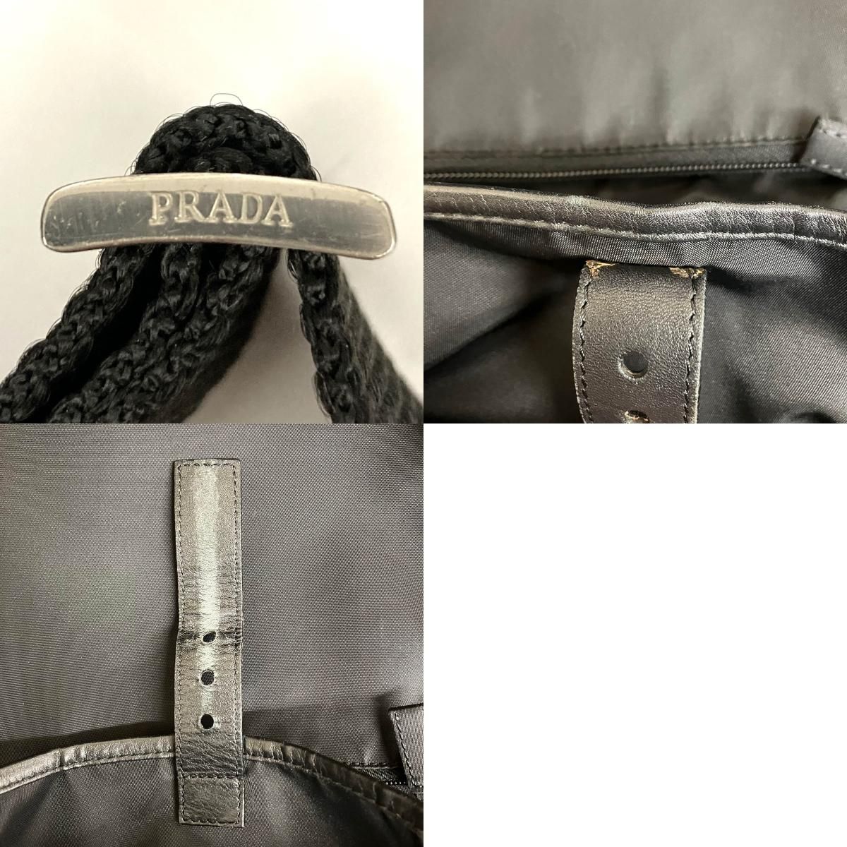 美品】 PRADA プラダ ショルダーバッグ 斜め掛け トライアングルロゴ 