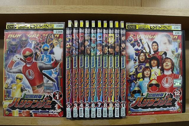 DVD 忍風戦隊ハリケンジャー 全12巻 ※ケース無し発送 レンタル落ち ZI7505