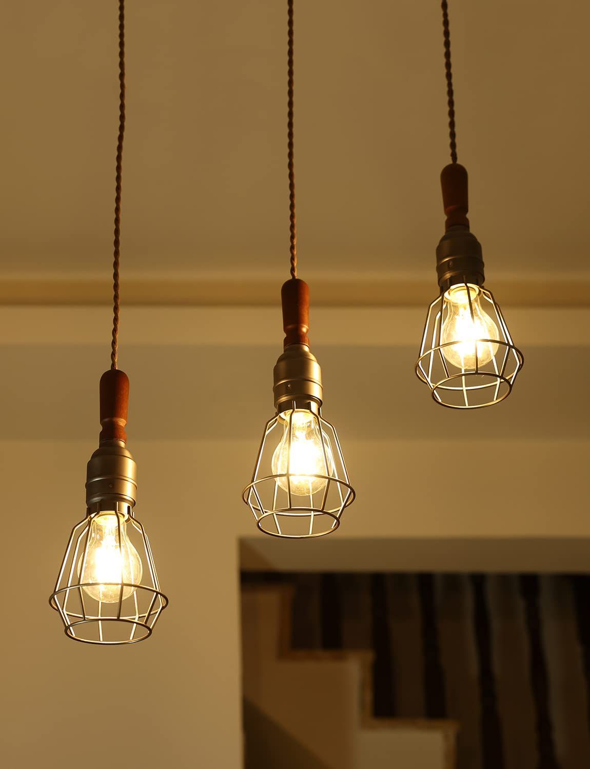 【新着商品】おしゃれ 照明器具 ペンダントランプ 天井照明 北欧 吊り下げ LED電球付き コード付き E26口金 PSE認証済 ペンダントライト 3灯セット 3個
