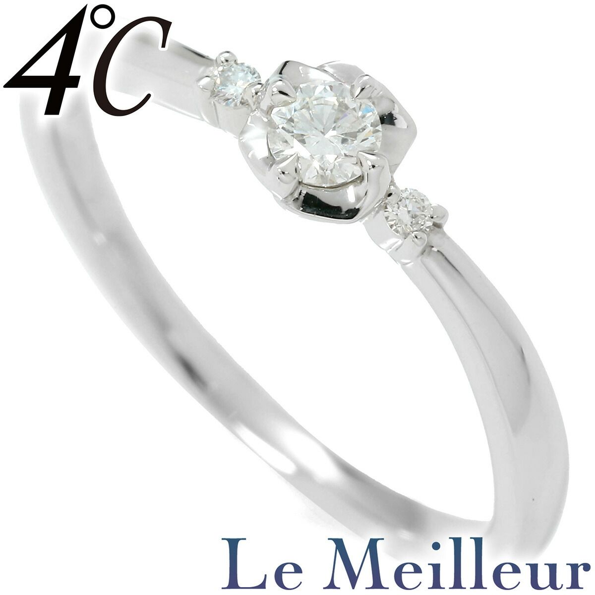 4℃ リング 指輪 ダイヤモンド Pt950 11号 ヨンドシー 中古 プレラブド  