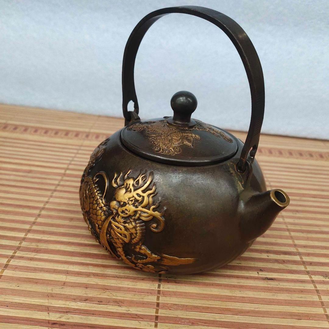 新品未使用】銅器 茶壺 吉象茶壺 墨壺 水滴壺 装飾品 工芸品