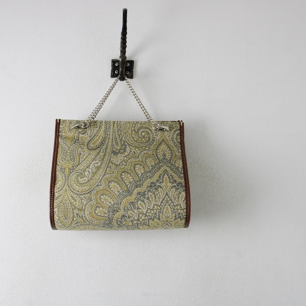 美品 A VACATION アヴァケーション TEARS チェーントートバッグ/カーキ