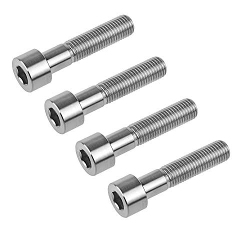 M10X45mm 1.5mm_チタン Ruifu DIN912六角穴付きチタン合金ねじボルトスクリュー M10x20 25 30 35 40 45 50 60mm 4個入 (M10X45mm 1.5mm， チタン)