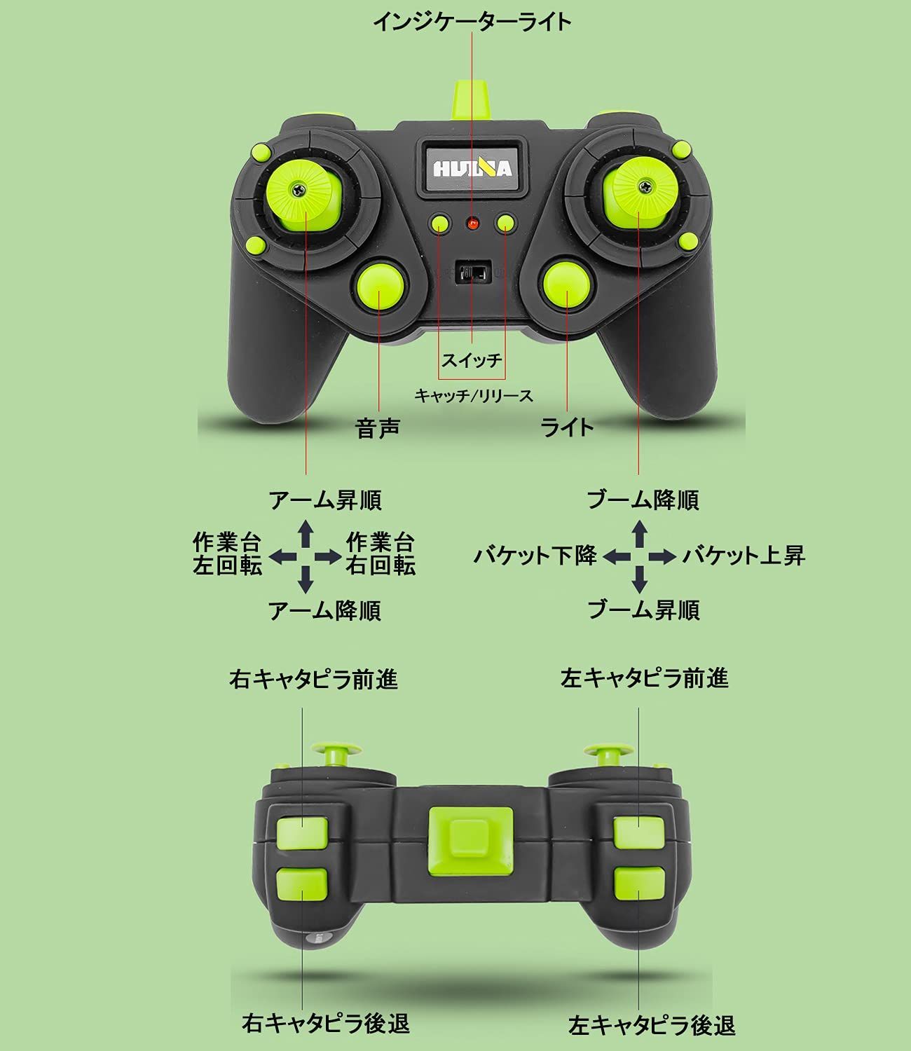 LEDライト搭載 建機
