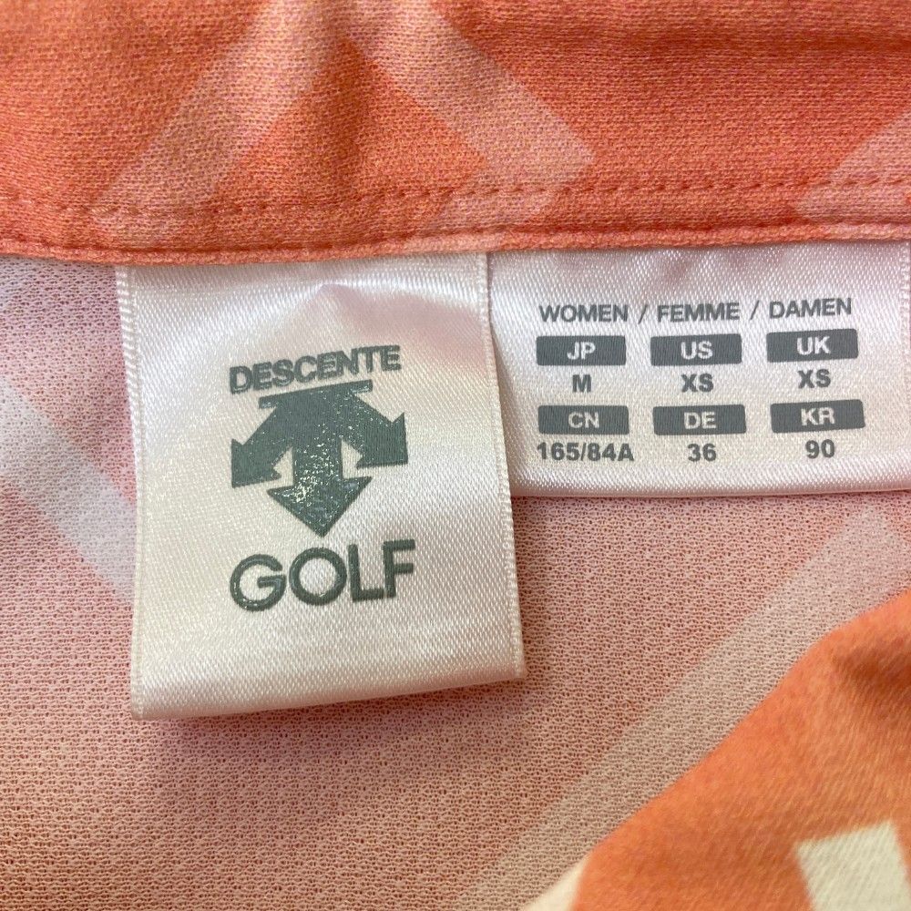 coco 中古 デサントゴルフ DESCENTE GOLF レディース ワンピース S オレンジ ノースリーブ ロゴ総柄 中古 レディース デサントゴルフ DESCENTE GOLF ワンピース S