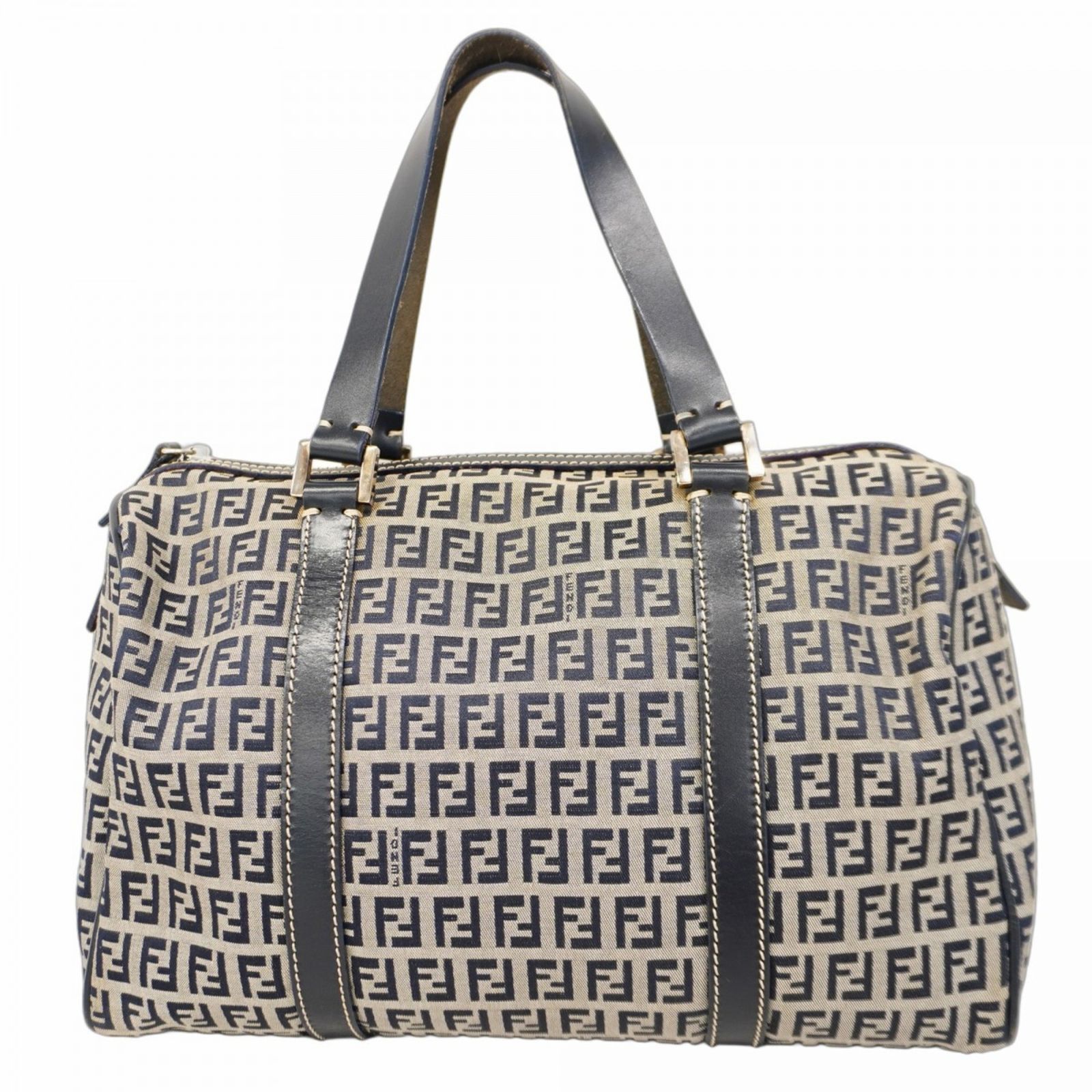FENDI フェンディ ズッキーノ柄　ハンドバッグ　ネイビー フェンディ(Fendi) フェンディ ハンドバッグ ズッキーノ