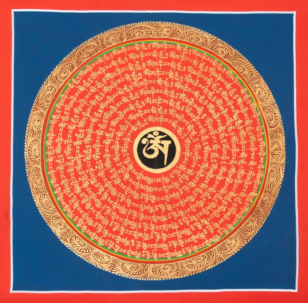 チベット密教 手描き曼荼羅（マンダラ）タンカ【新品・一点物】肉筆画