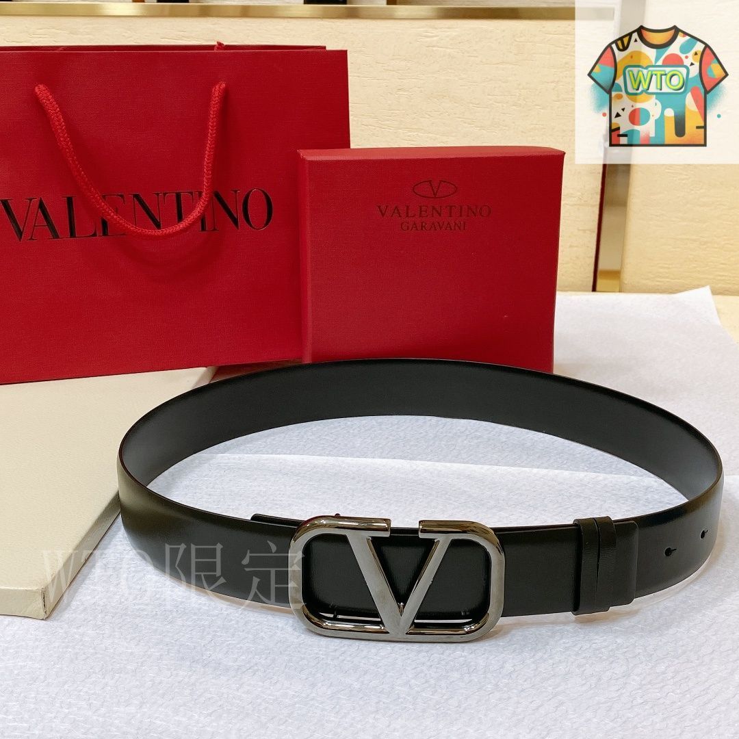 VALENTINO リバーシブルVLOGO SIGNATURE ベルト Vロゴ シグネチャー カーフスキン ベルト 40mm for メンズ