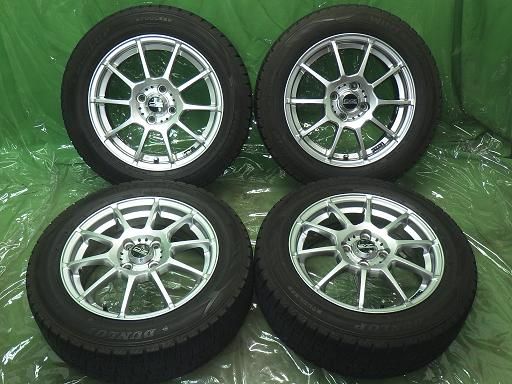 DUNLOP スタッドレス 20年製 バリ山 O.Z XLINE 15インチ ダンロップ ウインターマックス WM02