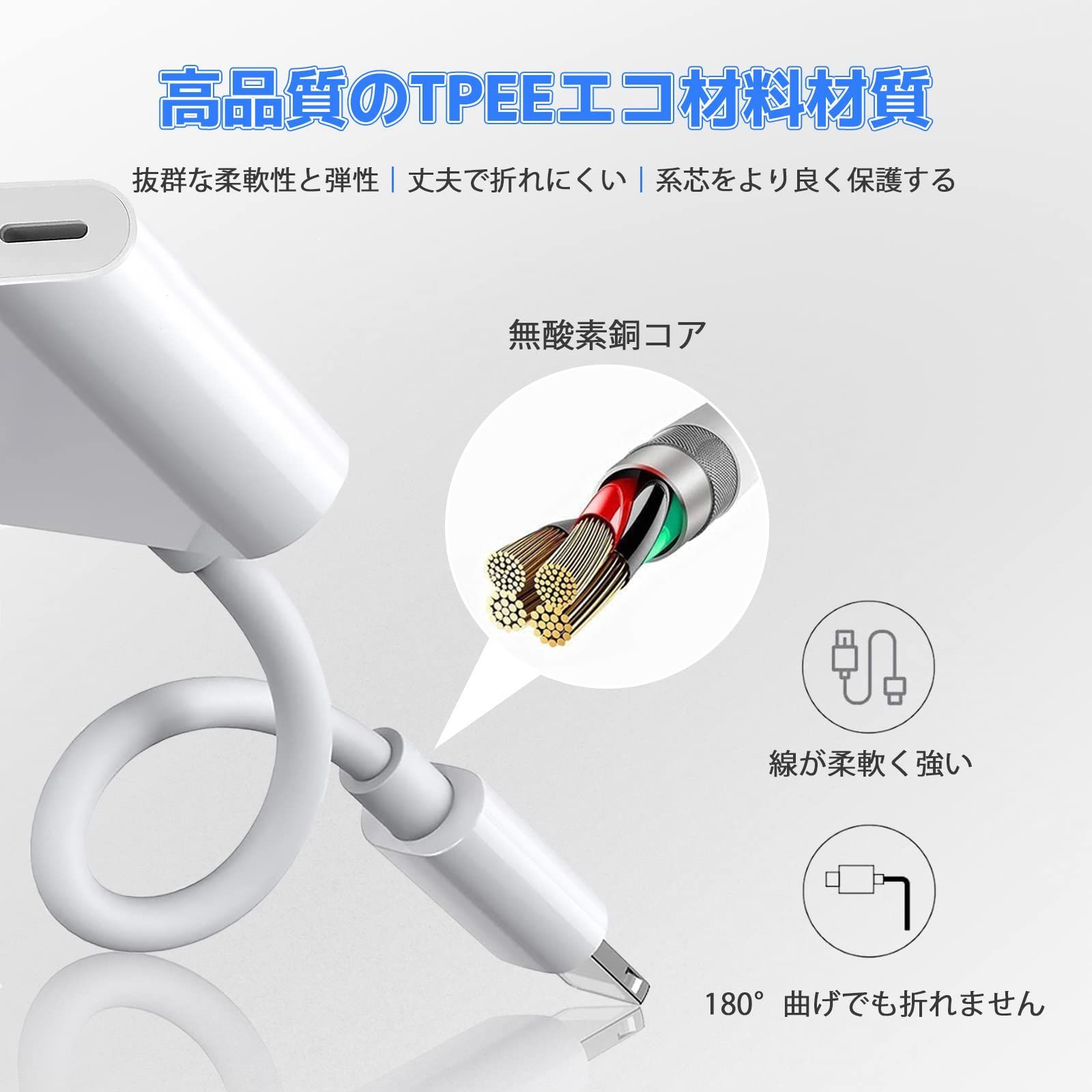 IPhone HDMI 変換アダプタ 1080P 硬かっ 給電不要最新のiOS対応