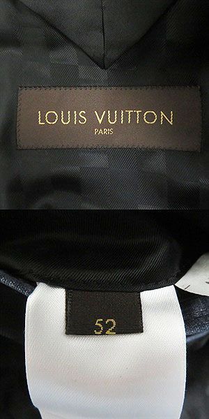 極美品□LOUIS VUITTON/ルイヴィトン 裏地ダミエ柄 ウール100％ シングルスーツ 上下セットアップ ブルー 52 イタリア製 正規品  メンズ - メルカリ